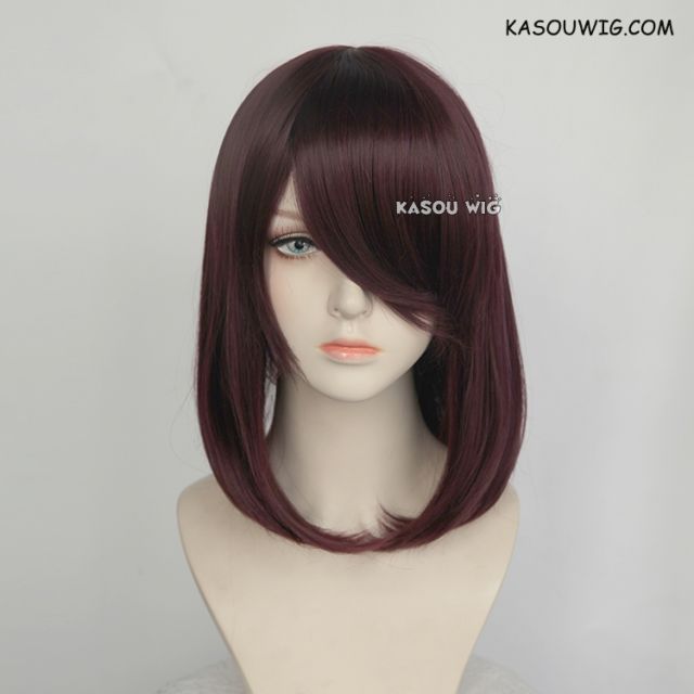 M-1/ KA058 dark reddish brown bob cosplay wig. shouder length lolita wig suitable for daily use