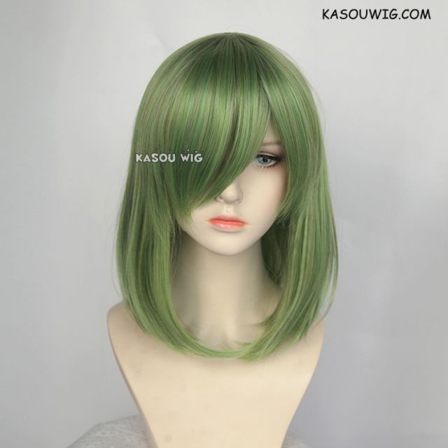 M-1/ KA061 moss green bob cosplay wig. shouder length lolita wig suitable for daily use