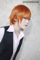 Kyo Sohma short burnt orange straight smooth cosplay wig S-2 /KA021