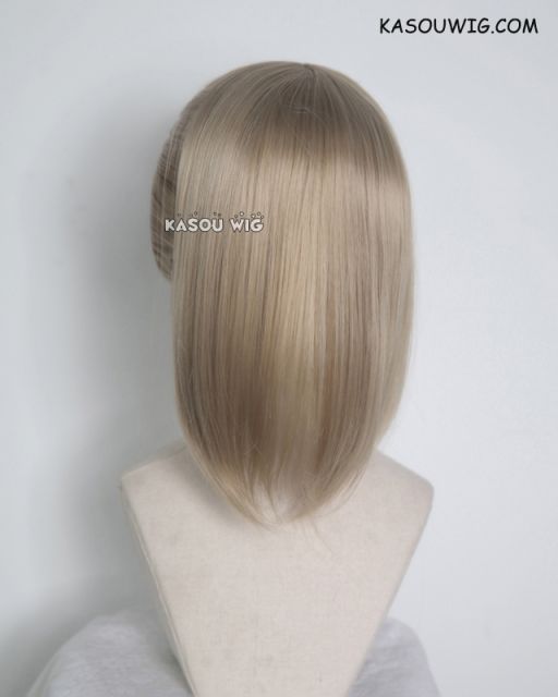 S-3 / KA016 tanned blonde ponytail base wig with long bangs.