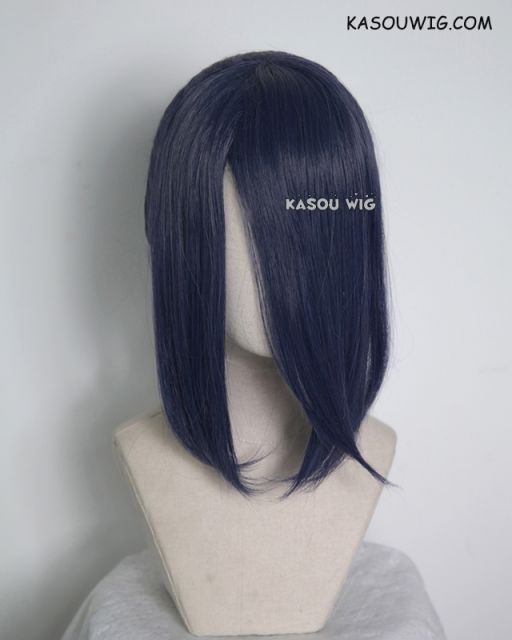 S-3 / SP03 deep blue ponytail base wig with long bangs.