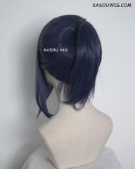 S-3 / SP03 deep blue ponytail base wig with long bangs.