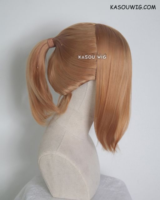 S-3 /  KA018 dark ginger orange ponytail base wig with long bangs