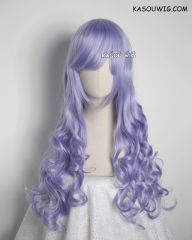 L-1 / KA056 pastel Lavender 75cm long curly wig . Hiperlon fiber