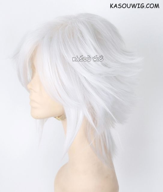 Legend of Zelda Link short white layers cosplay wig with bangs