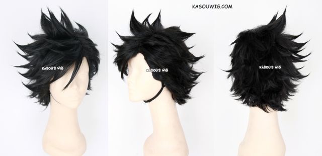 Haikyuu !! Kuroo Tetsurou short black spiky cosplay wig . KA032