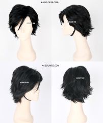 Haikyuu !! Kuroo Tetsurou short black spiky cosplay wig . KA032