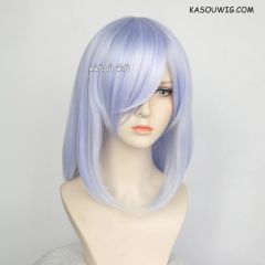 M-1/ KA054 light periwinkle bob cosplay wig. shouder length lolita wig suitable for daily use
