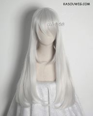 K Project Kushina Anna L-2 / KA002 silver white 75cm long straight wig . Tangle Resistant fiber