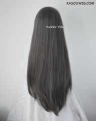 L-2 / SP09 dark gray 75cm long straight wig . Tangle Resistant fiber