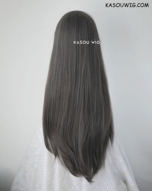L-2 / SP09 dark gray  75cm long straight wig . Tangle Resistant fiber
