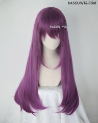 Tokyo Ghoul Kamishiro Rize L-2 / SP40 grape purple 75cm long straight wig . Tangle Resistant fiber