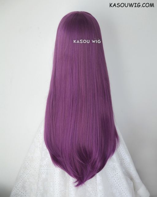 Tokyo Ghoul Kamishiro Rize L-2 / SP40 grape purple 75cm long straight wig . Tangle Resistant fiber