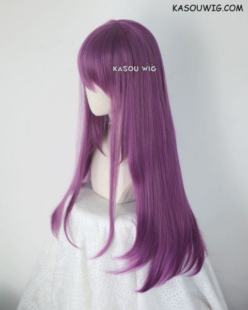 Tokyo Ghoul Kamishiro Rize L-2 / SP40 grape purple 75cm long straight wig . Tangle Resistant fiber