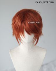 S-1 / SP06 >>31cm / 12.2" short auburn brown layered wig, easy to style,Hiperlon fiber