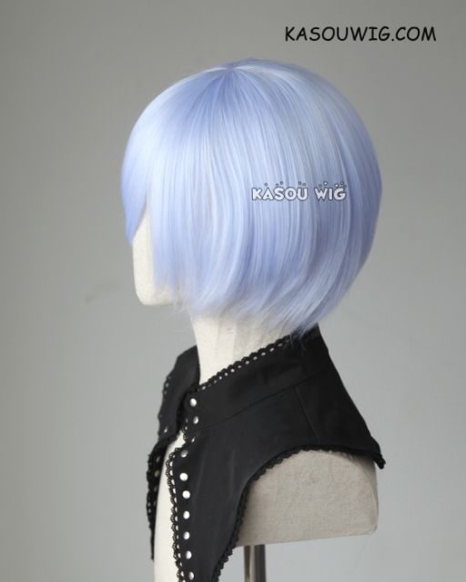 S-2 / KA054  light periwinkle smooth cosplay wig with long bangs