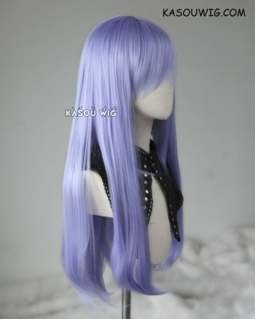 L-2 / KA056 pastel Lavender 75cm long straight wig . Heating Resistant fiber