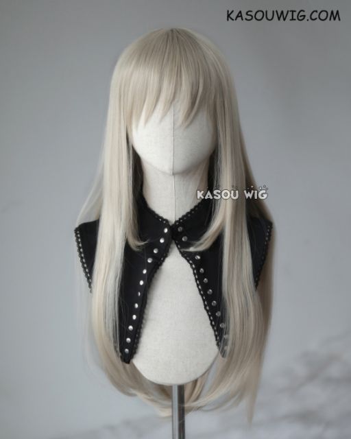 L-2 / SP02 sand blonde 75cm long straight wig . Heating Resistant fiber