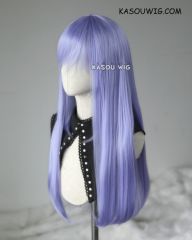 L-2 / KA056 pastel Lavender 75cm long straight wig . Heating Resistant fiber