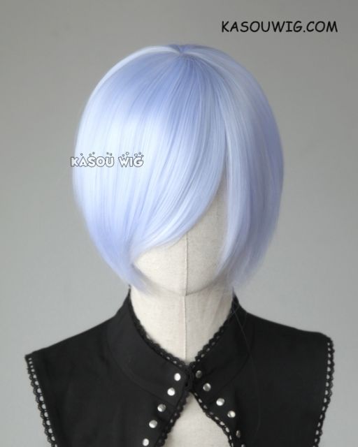 S-2 / KA054  light periwinkle smooth cosplay wig with long bangs