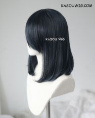 M-1/ KA052 black blue bob cosplay wig. shouder length lolita wig suitable for daily use