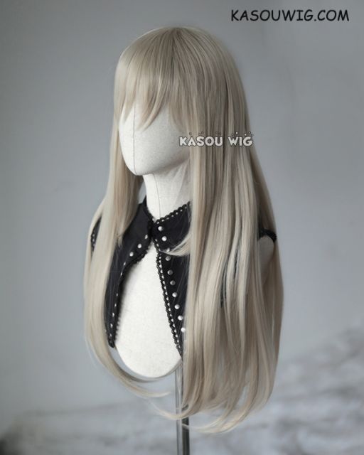 L-2 / SP02 sand blonde 75cm long straight wig . Heating Resistant fiber