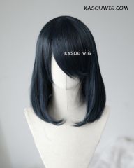 M-1/ KA052 black blue bob cosplay wig. shouder length lolita wig suitable for daily use