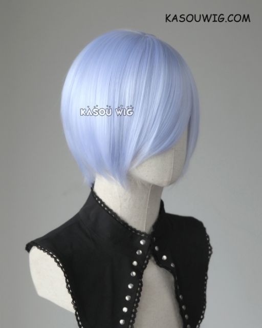 S-2 / KA054  light periwinkle smooth cosplay wig with long bangs