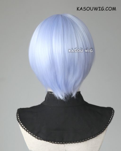 S-2 / KA054  light periwinkle smooth cosplay wig with long bangs
