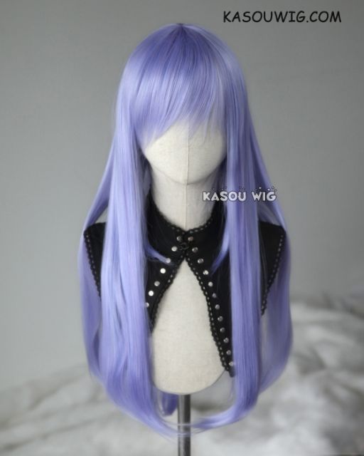 L-2 / KA056 pastel Lavender 75cm long straight wig . Heating Resistant fiber