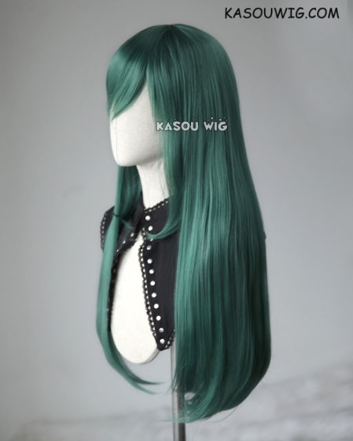 L-2 / KA065 dark olive green 75cm long straight wig . Heating Resistant fiber