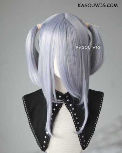 M-2 / SP26 ┇ 50CM / 19.7" silver Lavender pigtails base wig with long bangs.