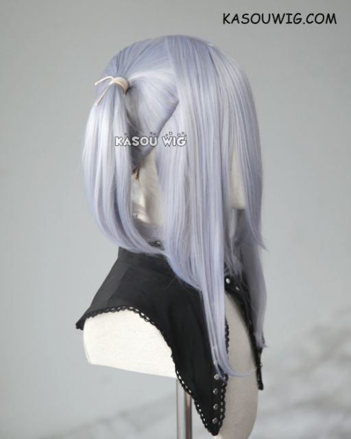 M-2 / SP26 ┇ 50CM / 19.7" silver Lavender pigtails base wig with long bangs.