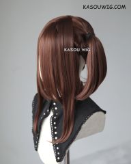 M-2 / KA027 ┇ 50CM / 19.7" Coffee Brown pigtails base wig with long bangs.