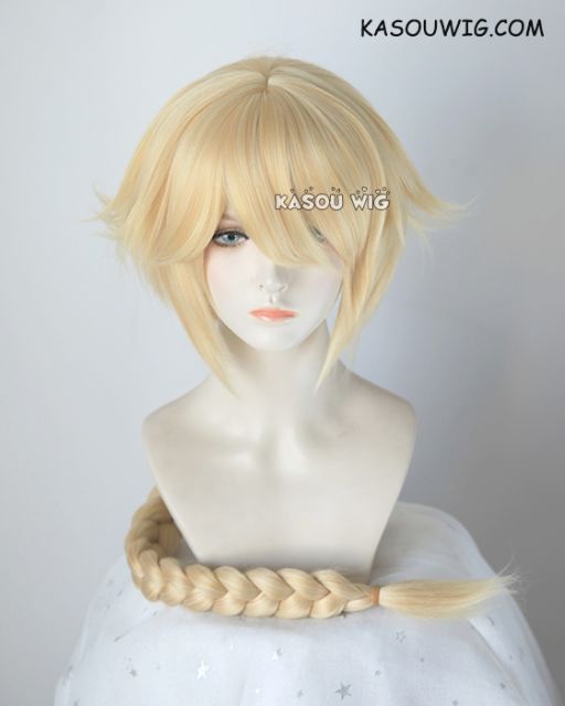 Fate Grand Order FGO Ruler Jeanne d'Arc 110cm long blonde braided cosplay wig