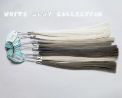 White, Silver, Gray color samples