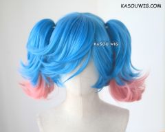 FE Fates Peri blue pink cosplay wig