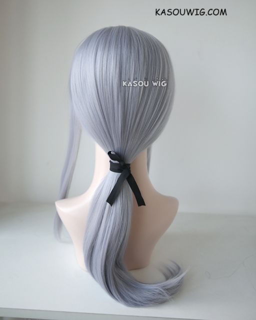 Owari no Seraph Ferid Bathory silver Lavender / light purple 78cm long side parted ponytail wig. SP26