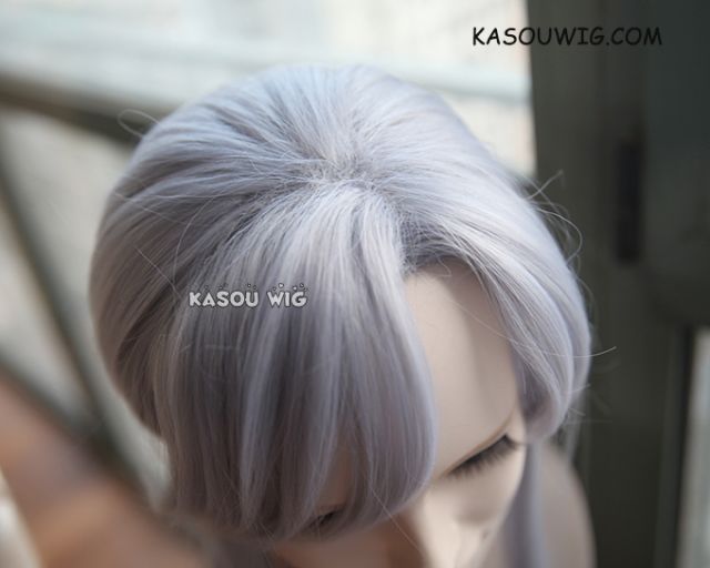 Owari no Seraph Ferid Bathory silver Lavender / light purple 78cm long side parted ponytail wig. SP26