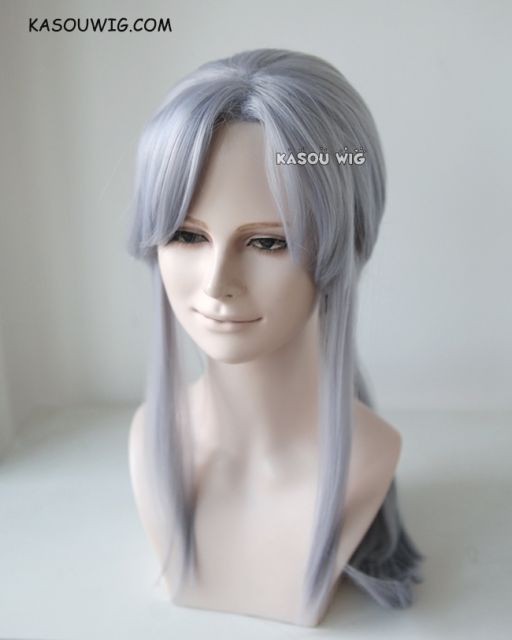Owari no Seraph Ferid Bathory silver Lavender / light purple 78cm long side parted ponytail wig. SP26