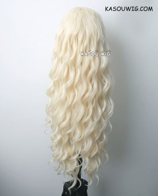 Daenerys Targaryen Game of thrones / A Song of Ice and Fire pale blonde curly cosplay wig 80cm . Lolita wig . SP25