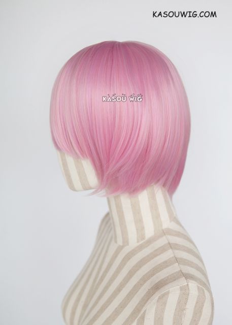 Re zero / Re: Life in a Different World from Zero  Ram short smooth cosplay wig pink ( KA034)