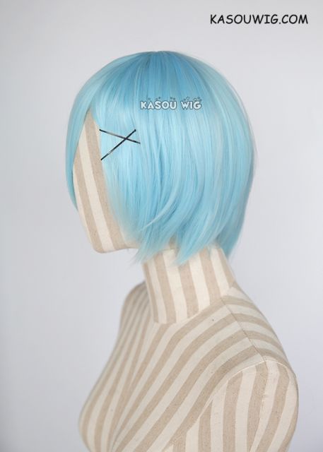 Re zero / Re: Life in a Different World from Zero Rem short smooth cosplay wig  blue KA046