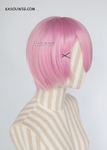 Re zero / Re: Life in a Different World from Zero  Ram short smooth cosplay wig pink ( KA034)