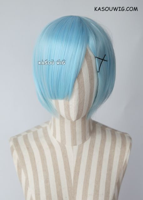 Re zero / Re: Life in a Different World from Zero Rem short smooth cosplay wig  blue KA046