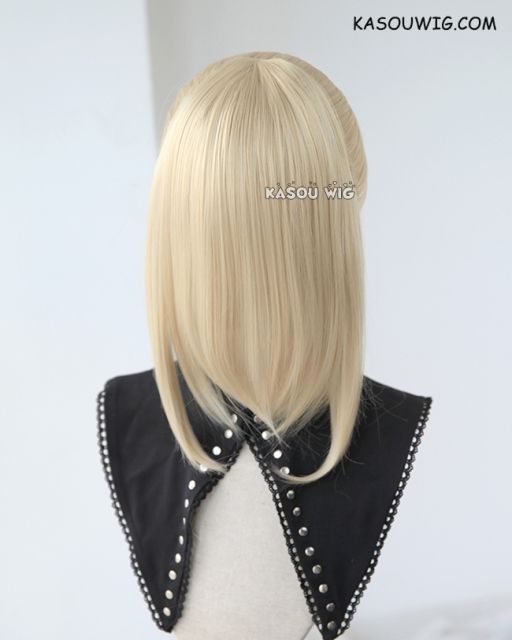 S-3 /  KA009 Beach Blonde ponytail base wig with long bangs.