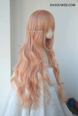 Danganronpa V3 Iruma Miu L-3 / SP20 peach pink long layers loose waves cosplay wig