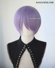 S-2 / SP33 grayish purple short bob smooth cosplay wig with long bangs