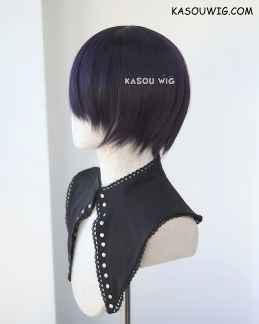 SK8 the Infinity Tadashi Kikuchi S-2 / SP31 deep purple short bob smooth cosplay wig with long bangs