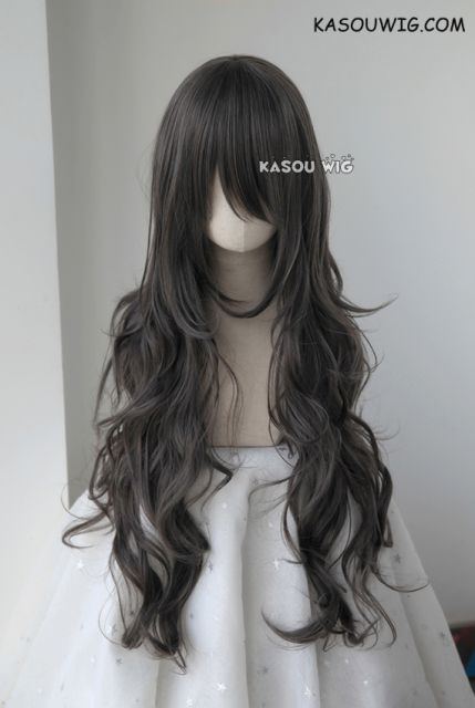 L-3 / SP09 dark gray long layers loose waves cosplay wig